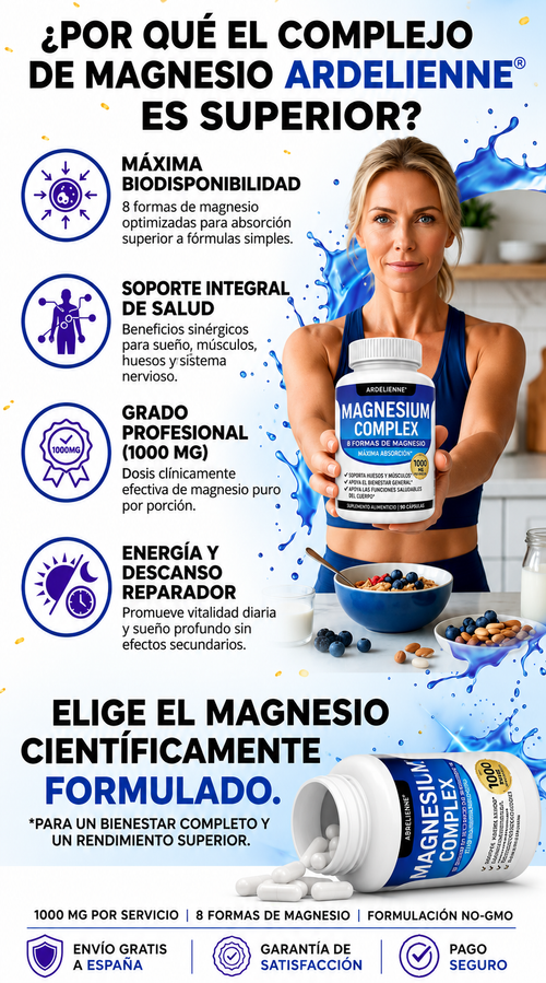 Complejo de magnesio Ardelienne | Menos Estrés, Mejor Sueño y Máxima Absorción